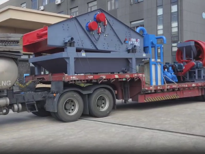 1845J一200洗砂脫水一體機、GT15*50滾筒篩發往湖北